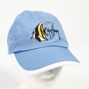 Guy Harvey Bluewater Womens Embroidered Fish Logo Flexible Fit Hat Blue